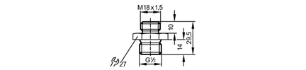 Adapter wkręcany SI1/G1/2/VA (E40096) - IFM