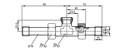 Trójnik T G1/2-18-G1/2 (E40102) - IFM