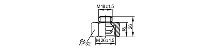 Adapter wkręcany (E40104) - IFM