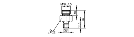 Adapter wkręcany /SI/9/ /G1/4/ (E40115) - IFM