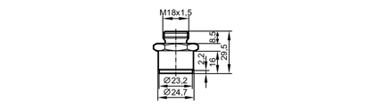 Adapter do wspawania do czujników  procesowych ADAPT /SI/9/ /M18X1,5/ / (E40148) - IFM