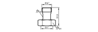 Adapter montażowy  do czujników  przepływu ADAPTER G1-R3/4/V4A (E40180) - IFM