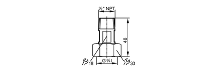 Adapter montażowy  do czujników  przepływu ADAPTER G3/4-NPT1/2/V4A (E40191) - IFM