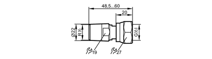 Adapter montażowy  do czujników  przepływu REDADAPT G1/2"-R1/2" (E40199) - IFM