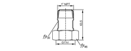 Adapter montażowy  do czujników  przepływu ADAPTER G1-1/4-NPT1/V4A (E40206) - IFM
