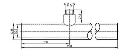 Trójnik D 35X3-M18X1.5 (E40207) - IFM
