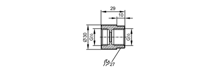 Adapter montażowy  do czujników  przepływu SCREw-IN ADAPTER 1/2" SM (E40213) - IFM