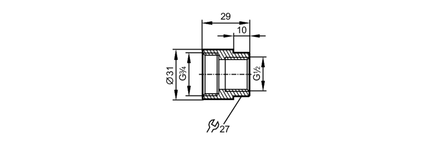 Adapter montażowy  do czujników  przepływu SREw-IN ADAPTER 3/4"->1/2" SM (E40214) - IFM