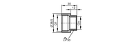Adapter montażowy  do czujników  przepływu SREw-IN ADAPTER 1"->3/4" SM (E40215) - IFM