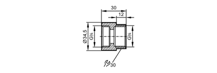 Adapter montażowy  do czujników  przepływu SREw-IN ADAPTER 3/4" SM (E40216) - IFM
