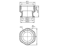 Adapter montażowy  do czujników  przepływu ADAPT G2-CLAMP/D64,0/DIN32676 (E40254) - IFM