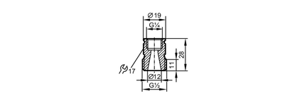 Adapter montażowy  do czujników  przepływu ADAPT G1/2- G1/4 /2 /V4A (E40266) - IFM