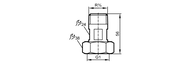 Adapter montażowy  do czujników  przepływu ADAPTER G1-R3/4/MS/SV (E40442) - IFM