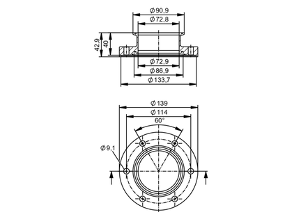 Zaciskowy adapter procesowy clamp ISO 2852 (E40485) - IFM