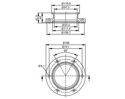 Zaciskowy adapter procesowy clamp ISO 2852 (E40486) - IFM