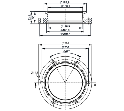 Zaciskowy adapter procesowy clamp DIN 32676 seria A (E40498) - IFM