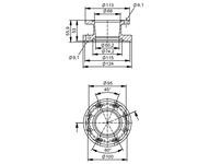 Aseptyczna flansza adaptera procesowego Din11864-2A (E40524) - IFM
