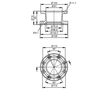 Aseptyczna flansza adaptera procesowego Din11864-2A (E40525) - IFM