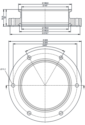Adaptery procesowe typu clamp Din 32676 Seria C (Asme Bpe) (E40618) - IFM