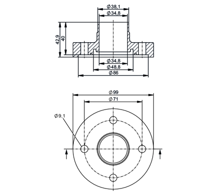 Adaptery do wspawania En10357 Seria C (Asme Bpe) (E40622) - IFM