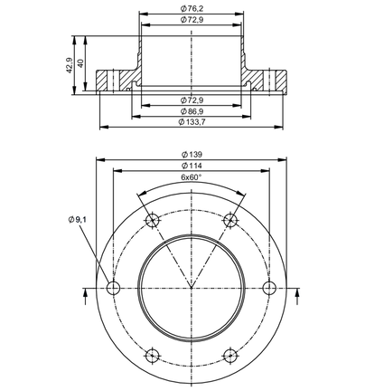 Adaptery do wspawania En10357 Seria C (Asme Bpe) (E40625) - IFM