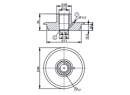 Adapter Procesowy Varivent ADAPT G1/2-VARIVENT D68 3A (E43035) - IFM