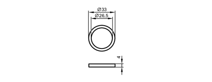 Uszczelka 33,0X26,5X4,0/ 5 PIECES (E43036) - IFM