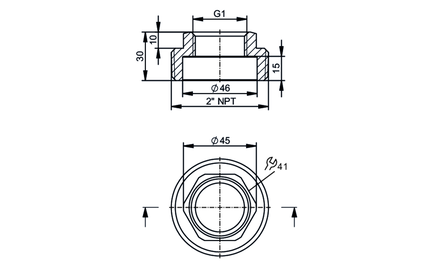 Adapter wkręcany (E43108) - IFM