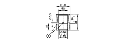 Adapter do wspawania do czujników  procesowych (E43309) - IFM