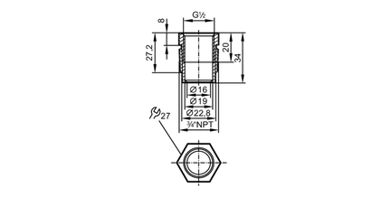 Adapter wkręcany (E43313) - IFM