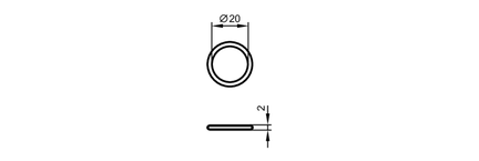 O-ring 20,00X2,00/EPDM 5PIECES (E43343) - IFM