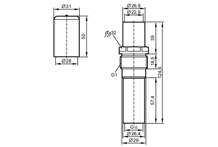 Adapter wkręcany (E43383) - IFM
