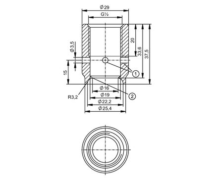 Adapter do wspawania do czujników  procesowych (E43412) - IFM