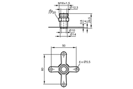 Adapter montażowy  do czujników  przepływu (E43908) - IFM