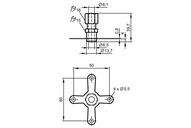 Adapter montażowy  do czujników  przepływu (E43909) - IFM