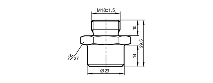 Adapter do wspawania do czujników  procesowych (E43912) - IFM