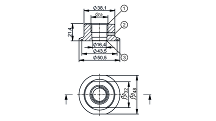 Adapter wkręcany (E43917) - IFM