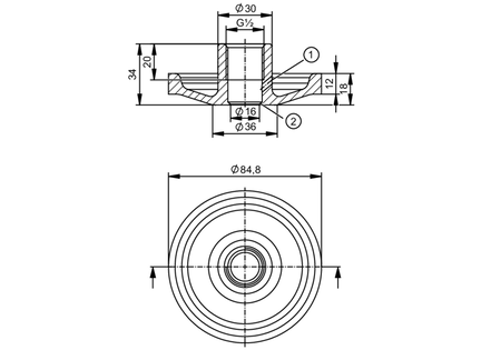 Adapter do wspawania do czujników  procesowych (E43920) - IFM