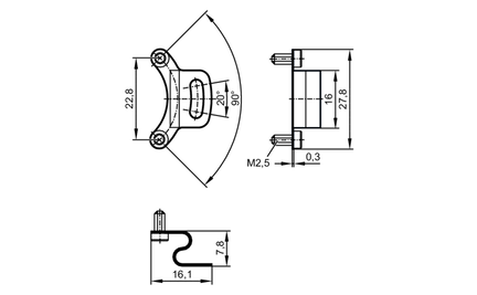 Element montażowy  dla enkoderów (E60204) - IFM