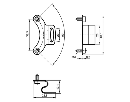 Element montażowy  dla enkoderów (E60205) - IFM
