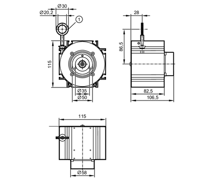Mechanizm linkowy do enkoderów (E61442) - IFM