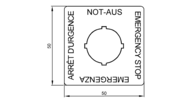 Etykieta e-stop (E7003S) - IFM