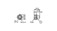 Gniazdo do zabudowy A do GH040--S0,50 (E70156) - IFM