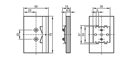 Adapter do montażu na szynie DIN (E70432) - IFM
