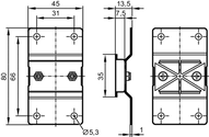 Adapter do montażu na szynie DIN (E75396) - IFM