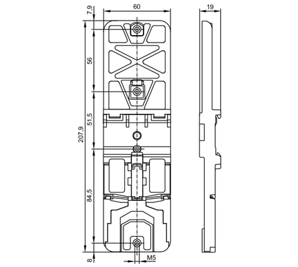Adapter do montażu na szynę DIN (E78002) - IFM