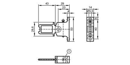 Aktuator dla wyłączników drzwiowych AS-i bezpieczeństwa (E7905S) - IFM