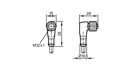 Przewód z gniazdem A do AH080MSS0002K08 (E80022) - IFM