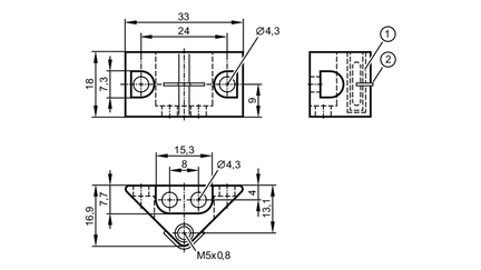 Tag RFID ID-TAG/TRIANGLE HOUSING/06 (E80348) - IFM
