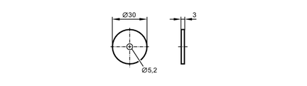 Tag RFID ID-TAG/30X2,8/03 - 64 Kbit (E80380) - IFM